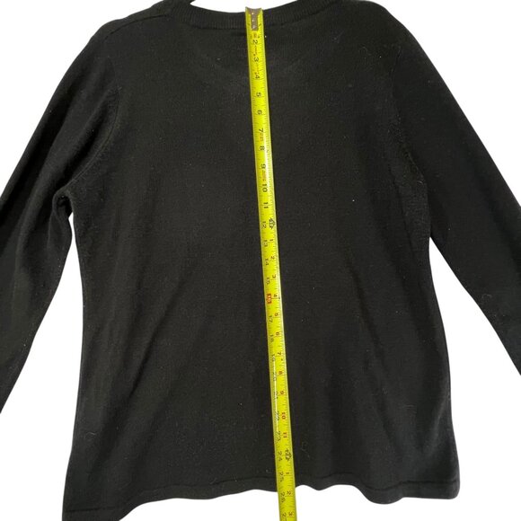 Laura Scott Black Long Sleeve Christmas Tree Sequin Sweater Womens XL Festive - Picture 7 of 9